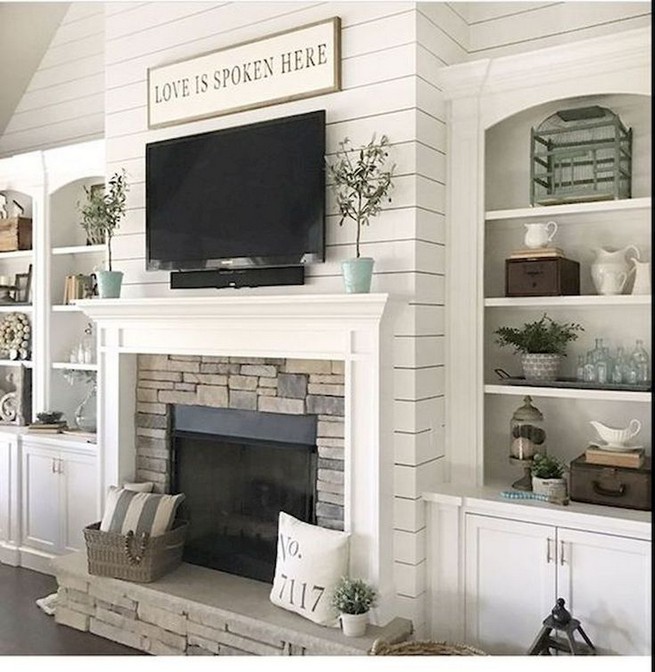 16 Elegant Living Room Shelves Decorations Ideas 20
