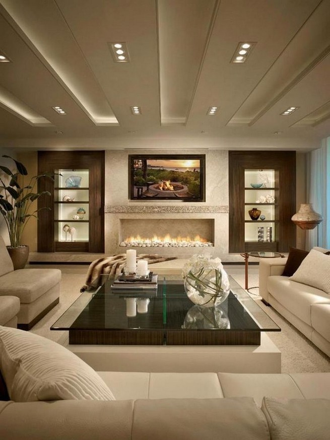 16 Elegant Living Room Shelves Decorations Ideas 25