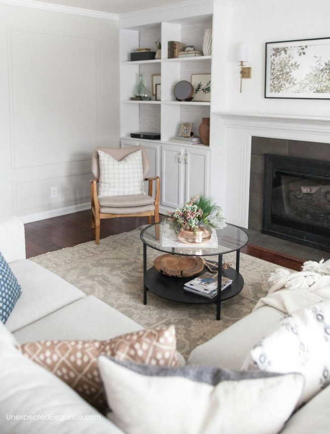 16 Elegant Living Room Shelves Decorations Ideas 52