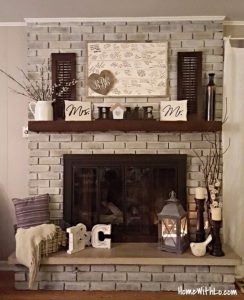 18 Popular Rustic Painted Brick Fireplaces Ideas 08