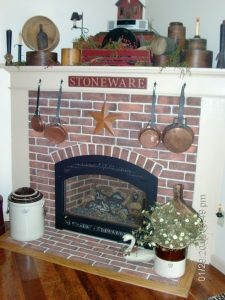 18 Popular Rustic Painted Brick Fireplaces Ideas 24