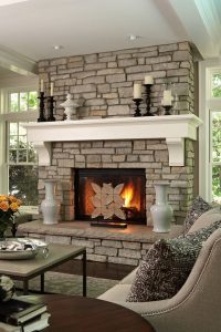 18 Popular Rustic Painted Brick Fireplaces Ideas 32