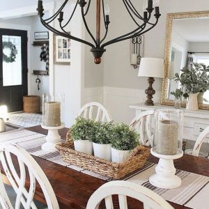19 Fancy Farmhouse Dining Room Design Ideas 37
