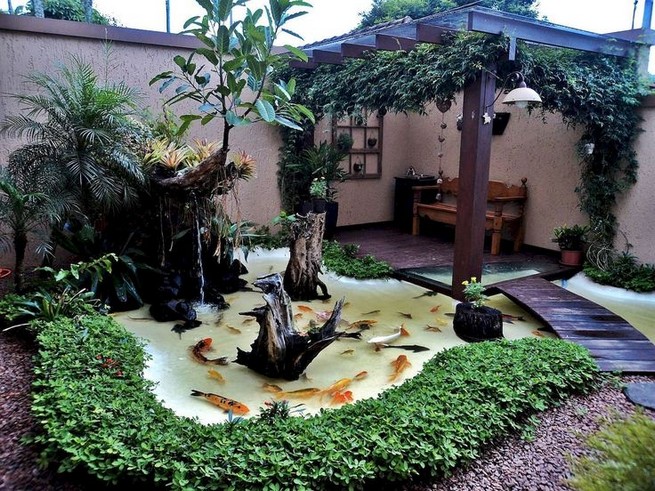 19+ Gorgeous Backyard Ponds Water Garden Landscaping Ideas - lmolnar