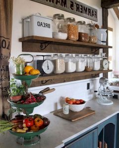 21 Stylish Rustic Kitchen Decor Open Shelves Ideas 40