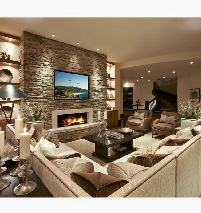 13+ Impressive Living Room Ideas With Fireplace And Tv - lmolnar