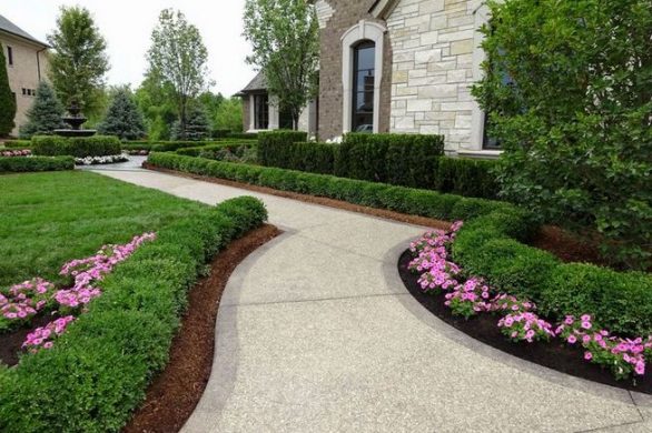 15 Elegant Front Sidewalk Landscaping Ideas 15