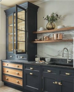 21 Gorgeous Dark Blue Kitchen Cabinets 05