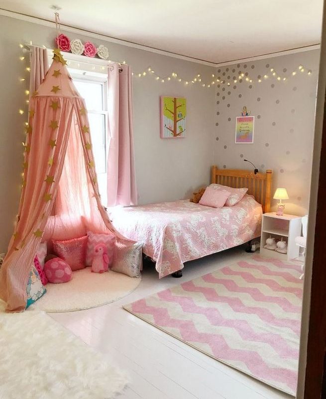 23 Cozy Cute Pink Bedroom Design Decor Ideas For Kids 05