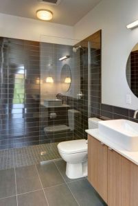 15 Awesome Black Floor Tiles Design Ideas For Modern Bathroom 18