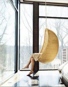 16 Adorable Rattan Hanging Chair Design Ideas 19