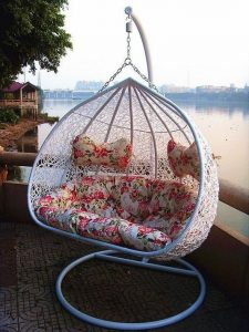 16 Adorable Rattan Hanging Chair Design Ideas 27