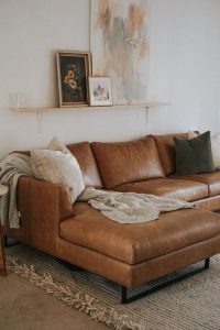 17 Attractive Brown Leather Living Room Furniture Ideas 19
