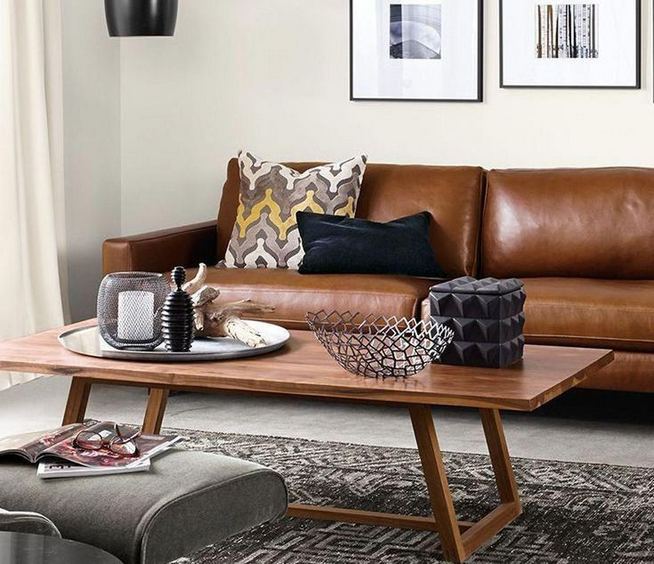17 Attractive Brown Leather Living Room Furniture Ideas 21