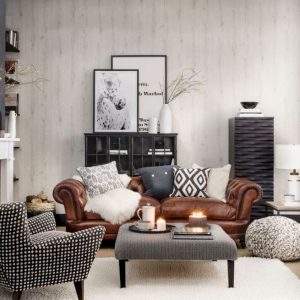 17 Attractive Brown Leather Living Room Furniture Ideas 37