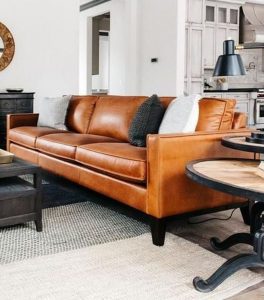 17 Attractive Brown Leather Living Room Furniture Ideas 39