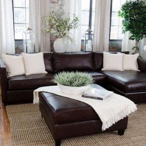 17 Attractive Brown Leather Living Room Furniture Ideas 42