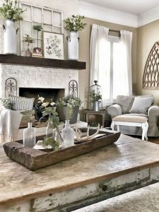 16 Cozy Farmhouse Style Living Room Decor Ideas 12