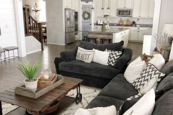 16 Cozy Farmhouse Style Living Room Decor Ideas 27