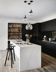 16 Luxurious Black White Kitchen Design Ideas 13