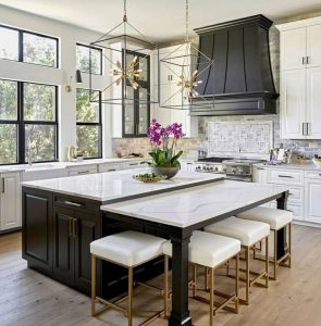 16 Luxurious Black White Kitchen Design Ideas 23