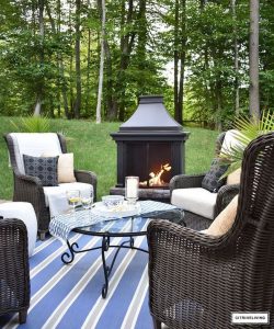 18 Gorgeous Outdoor Fireplaces And Patios Design Ideas For Your Backyard 05