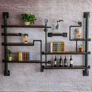 13 Creative DIY Pipe Shelves Design Ideas 04