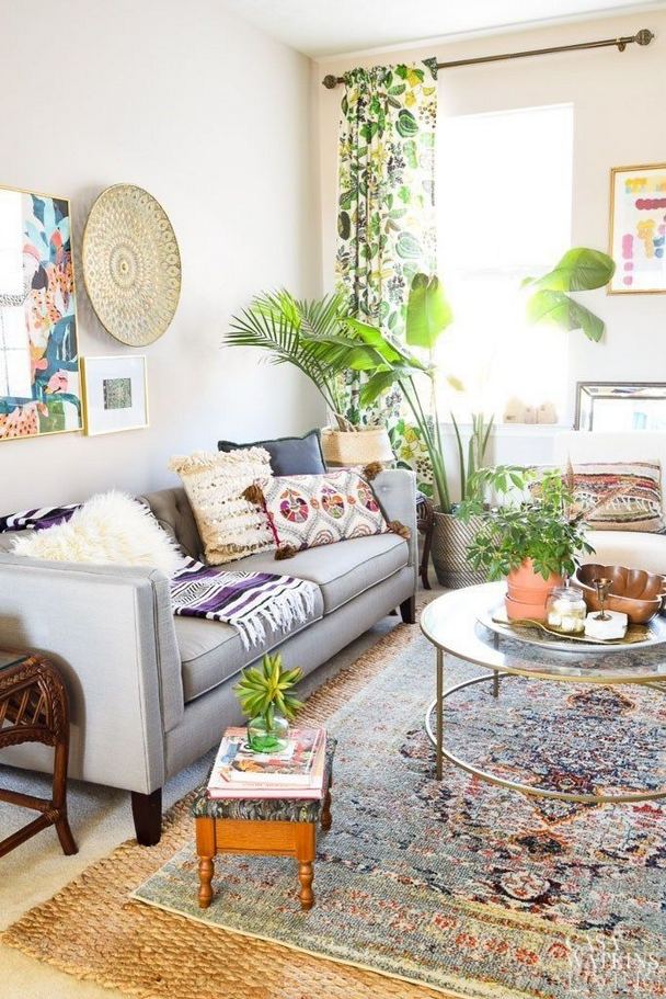 14+ Cozy Bohemian Living Room Decoration Ideas - lmolnar