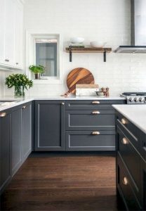 15 Incredible Farmhouse Gray Kitchen Cabinet Design Ideas 02