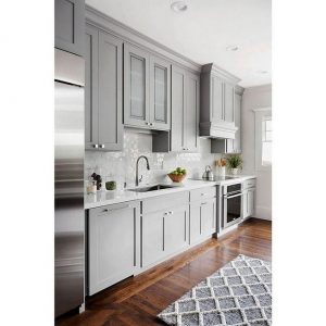 15 Incredible Farmhouse Gray Kitchen Cabinet Design Ideas 18