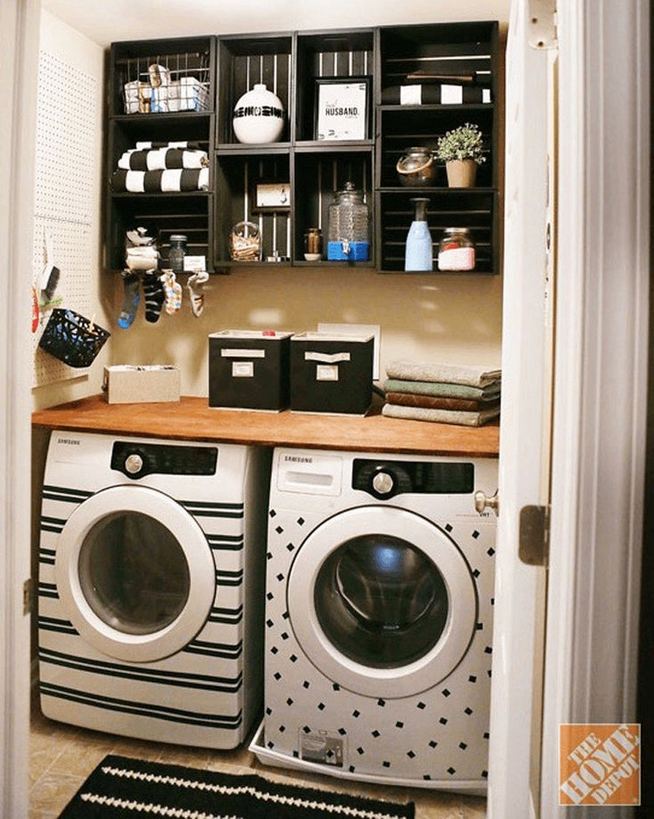 16+ Brilliant Small Functional Laundry Room Decoration Ideas - lmolnar