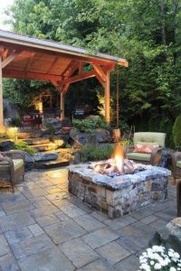 15 Awesome Winter Patio Decorating Ideas With Fire Pit – Making Your Patio Warm And Cozy 09
