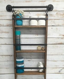 15 Models Bathroom Shelf With Industrial Farmhouse Towel Bar 22