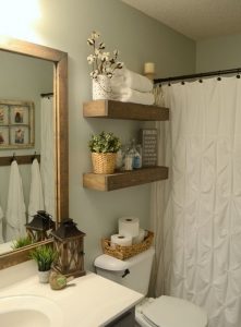 15 Models Bathroom Shelf With Industrial Farmhouse Towel Bar 24