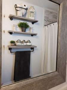 15 Models Bathroom Shelf With Industrial Farmhouse Towel Bar 26