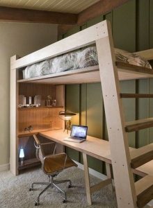 16 Bunk Beds Design Ideas With Desk Areas Help To Make Compact Bedrooms Bigger 08