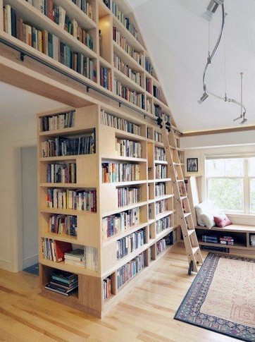 16 Fantastic Floor To Ceiling Bookshelves With Ladder 03