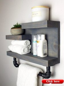 16 Models Bathroom Shelf With Industrial Farmhouse Towel Bar – Tips For Buying It 09